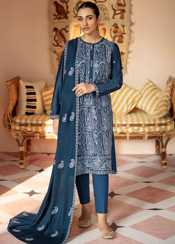 Sukoon By Cross Stitch Embroidered Cotton Satin Suits Unstitched 3 Piece CS22CS VIVID FLORA - Winter Collection