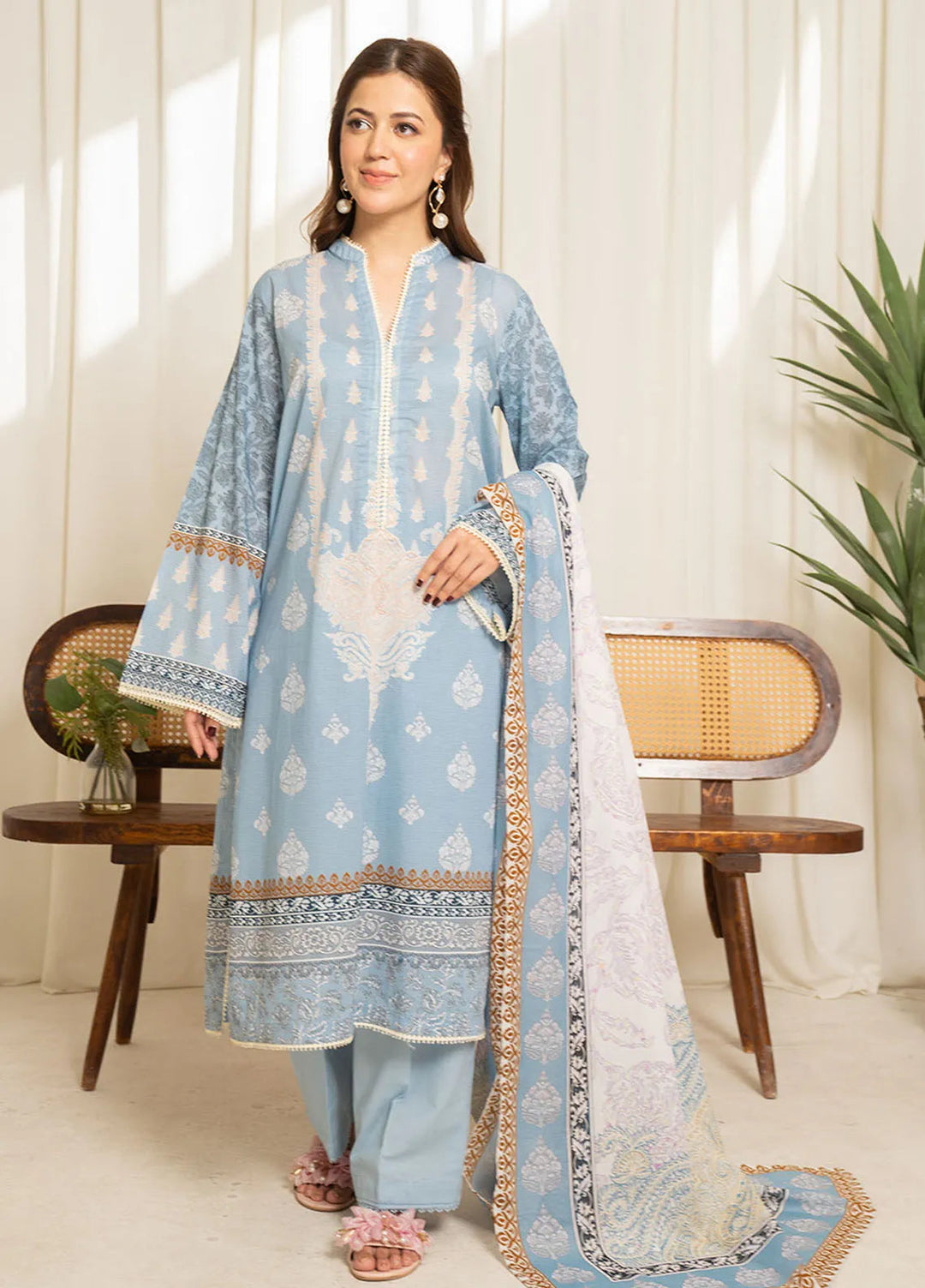 Sule by Coco Zara Shahjahan Printed Lawn Unstitched Suits 3 Piece CZS25SL D-06 - Summer Collection