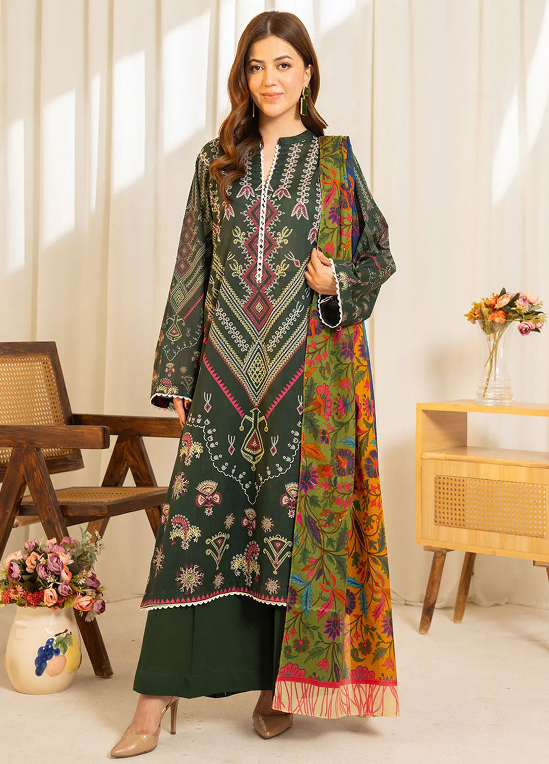 Sule by Coco Zara Shahjahan Printed Lawn Unstitched Suits 3 Piece CZS25SL D-07 - Summer Collection