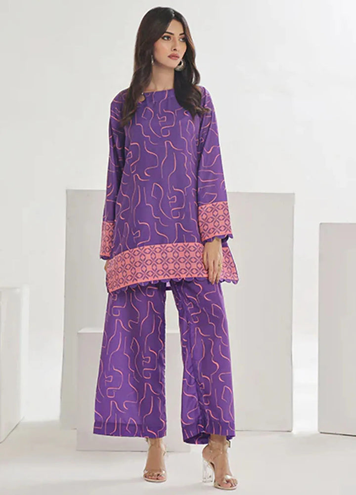 Summer Fiesta By Nazmina Pret Printed Lawn 2 Piece Suit TF-08 Pacific Sky