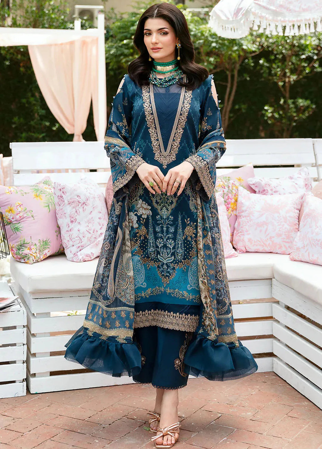 Summer Glow by Gulaal Embroidered Lawn Suit Unstitched 3 Piece GL24SG D-01 Sylviya - Summer Collection