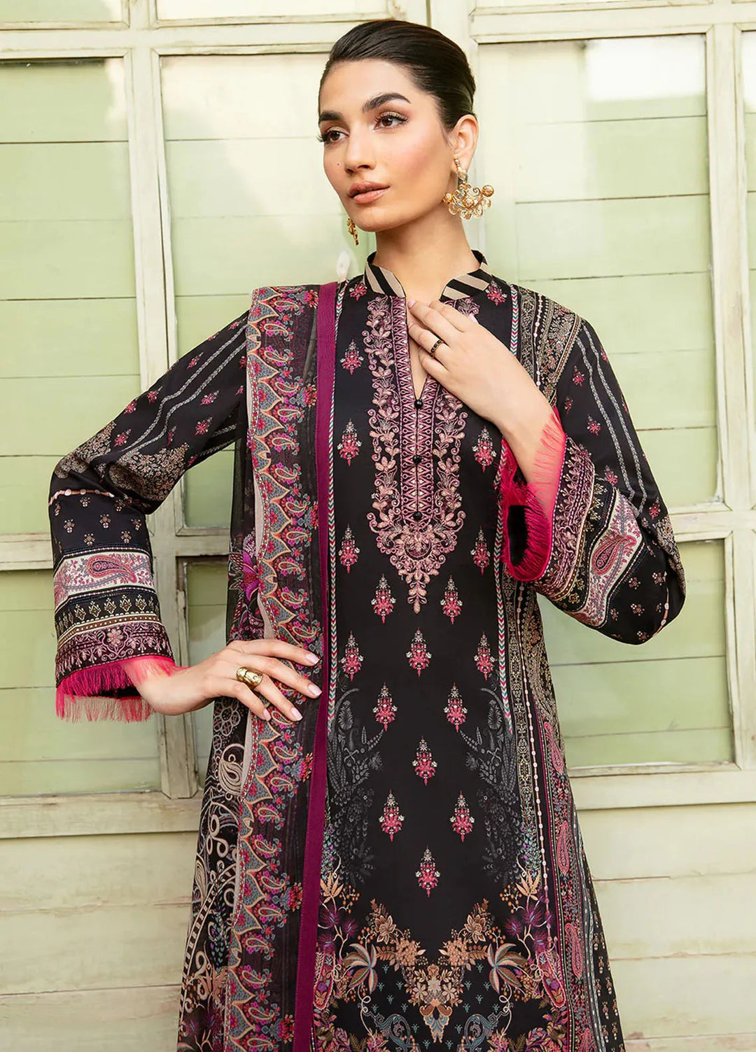 Summer Glow by Gulaal Embroidered Lawn Suit Unstitched 3 Piece GL24SG D-06 Andrea - Summer Collection