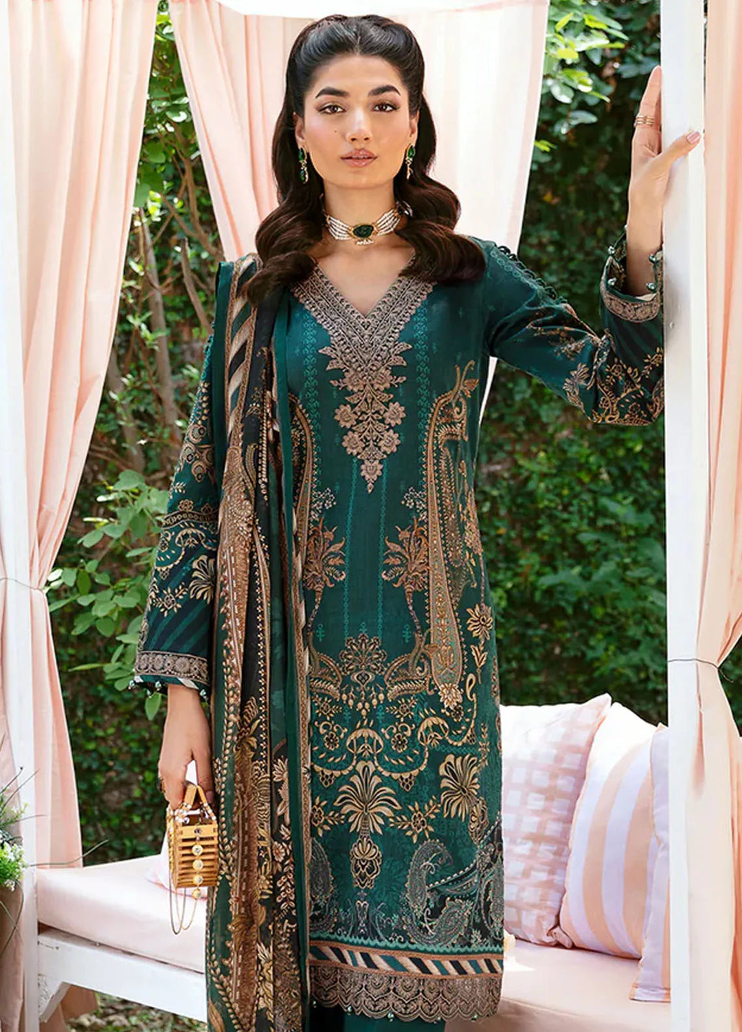 Summer Glow by Gulaal Embroidered Lawn Suit Unstitched 3 Piece GL24SG D-08 Emmeline - Summer Collection