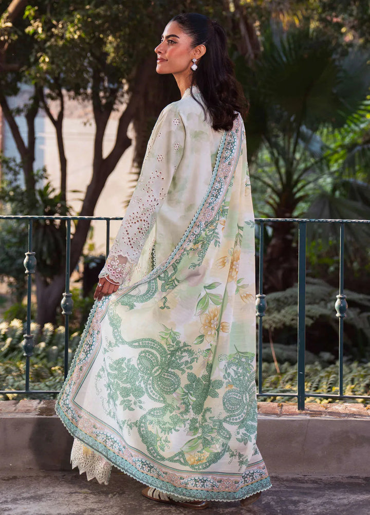 Summer Lines by Neeshay Embroidered Lawn Suit Unstitched 3 Piece NSH25SP Meadow Mist - Summer Collection