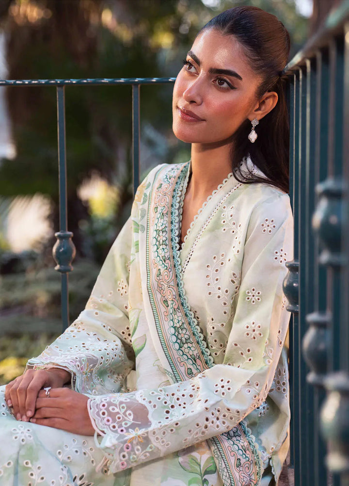 Summer Lines by Neeshay Embroidered Lawn Suit Unstitched 3 Piece NSH25SP Meadow Mist - Summer Collection
