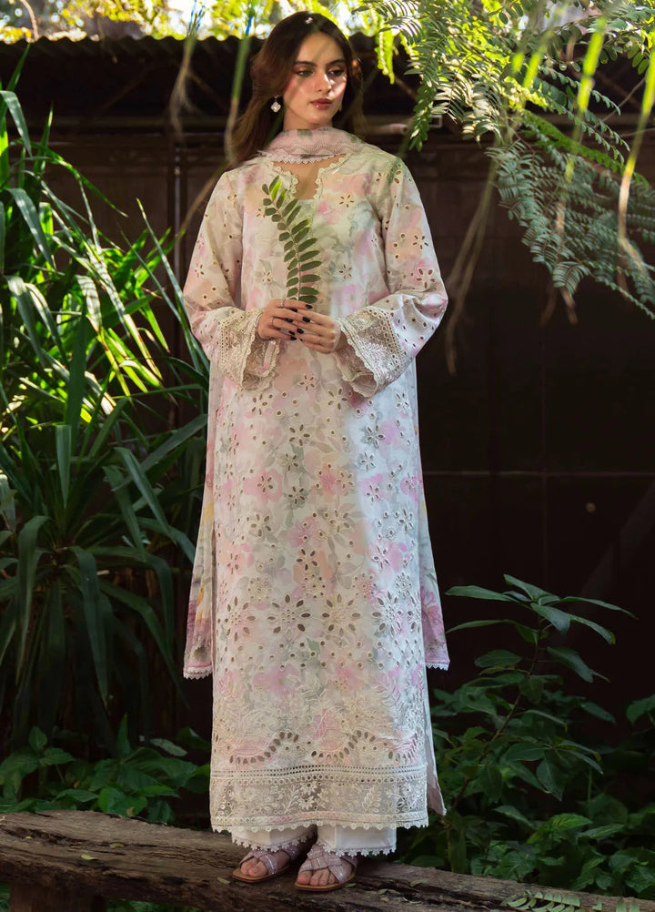 Summer Lines by Neeshay Embroidered Lawn Suit Unstitched 3 Piece NSH25SP Whimsy - Summer Collection