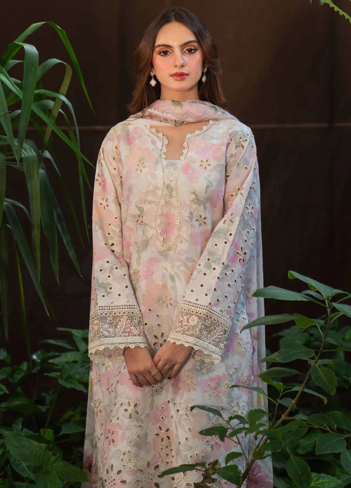 Summer Lines by Neeshay Embroidered Lawn Suit Unstitched 3 Piece NSH25SP Whimsy - Summer Collection