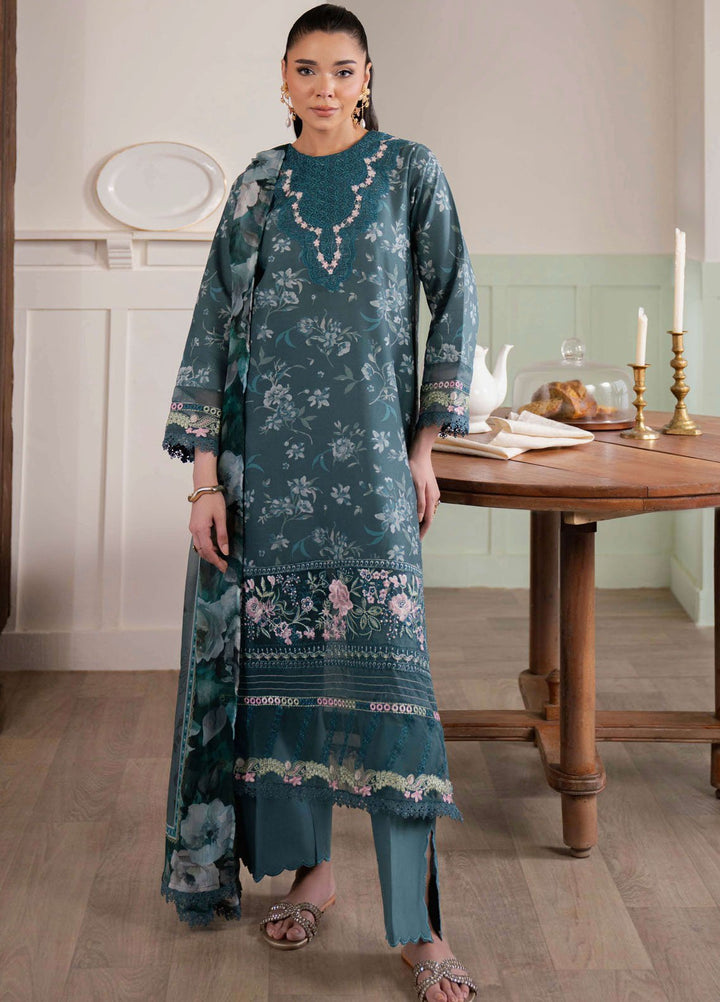 Summer Lines by Neeshay Embroidered Lawn Suits Unstitched 3 Piece NSH25SL Botanic Flow - Summer Collection