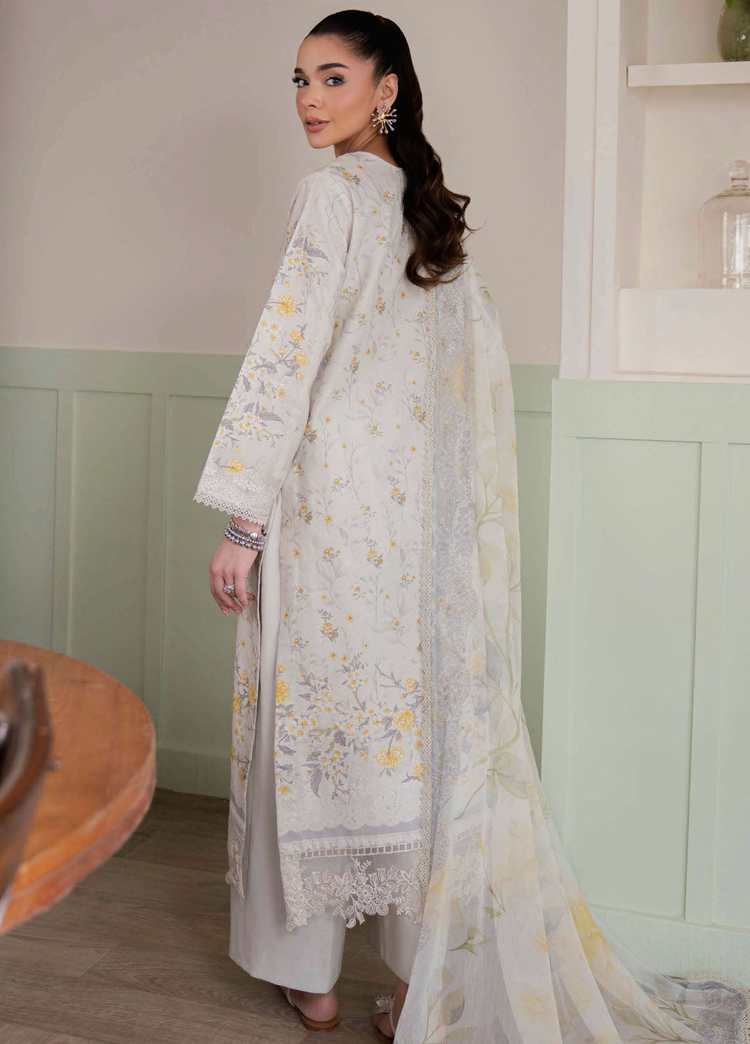 Summer Lines by Neeshay Embroidered Lawn Suits Unstitched 3 Piece NSH25SL Cloud Veil - Summer Collection