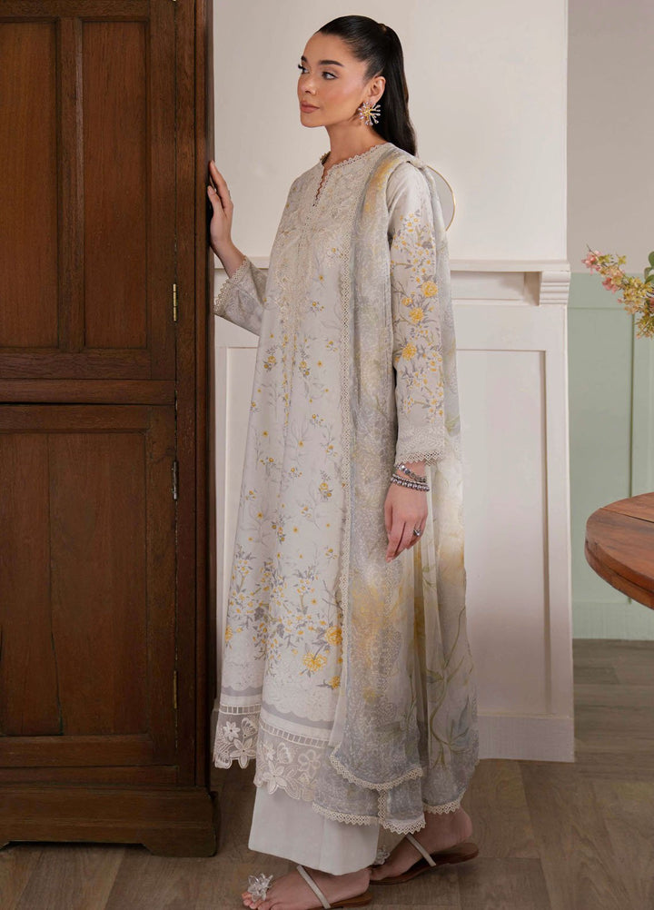 Summer Lines by Neeshay Embroidered Lawn Suits Unstitched 3 Piece NSH25SL Cloud Veil - Summer Collection