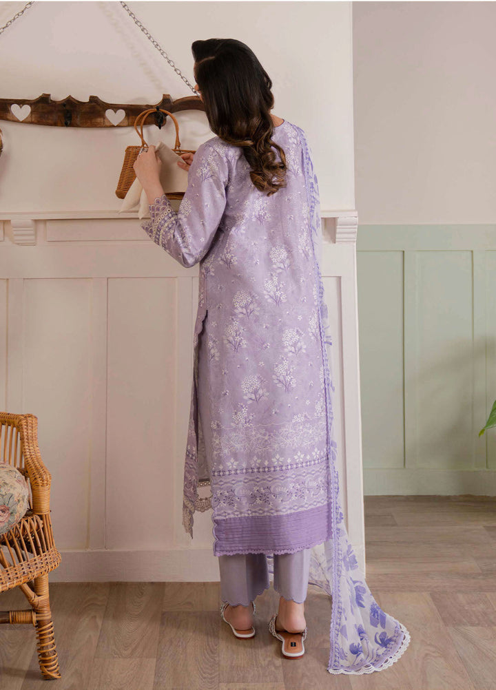 Summer Lines by Neeshay Embroidered Lawn Suits Unstitched 3 Piece NSH25SL Lavendar Dream - Summer Collection