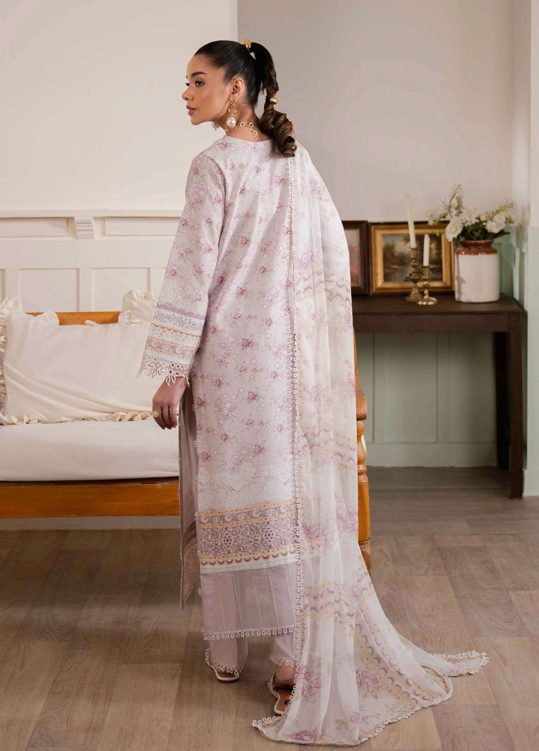 Summer Lines by Neeshay Embroidered Lawn Suits Unstitched 3 Piece NSH25SL Lilac Mist - Summer Collection