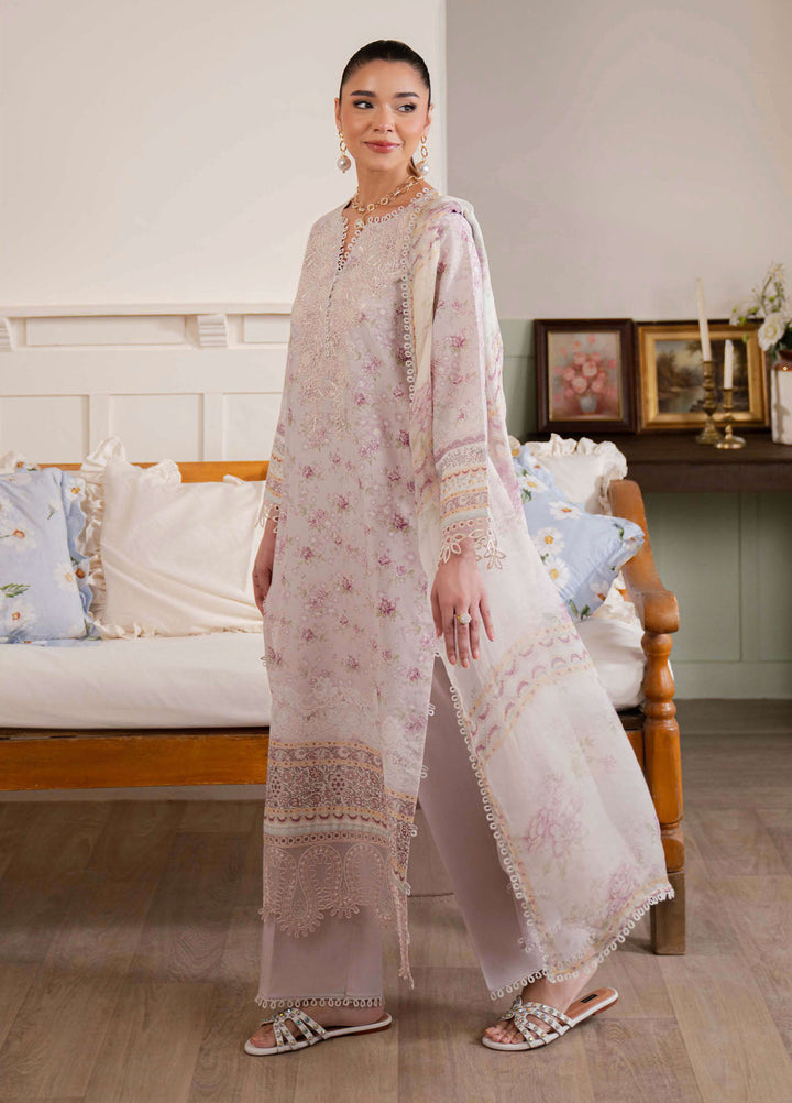 Summer Lines by Neeshay Embroidered Lawn Suits Unstitched 3 Piece NSH25SL Lilac Mist - Summer Collection