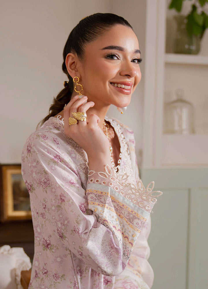 Summer Lines by Neeshay Embroidered Lawn Suits Unstitched 3 Piece NSH25SL Lilac Mist - Summer Collection