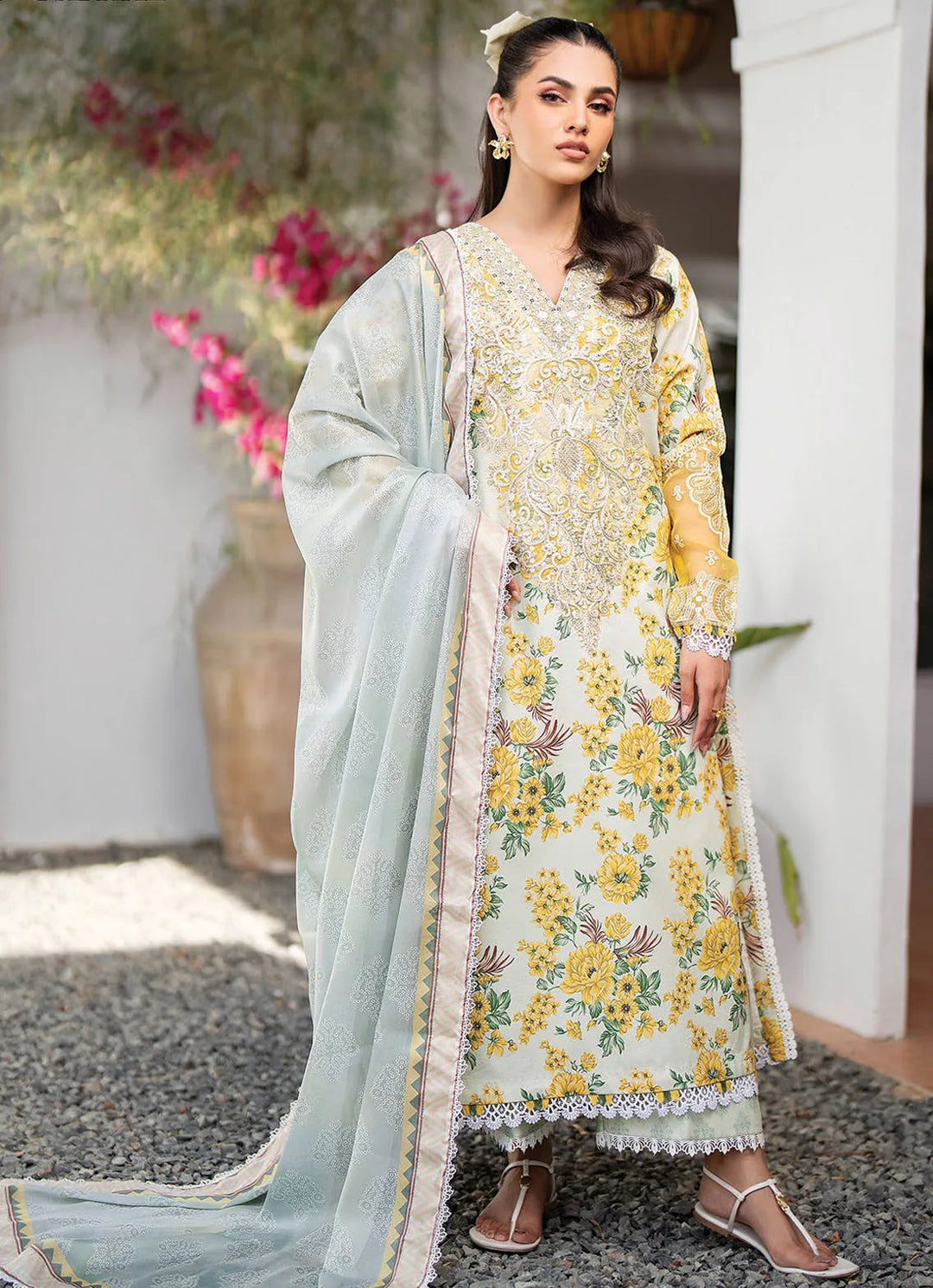 Summer Soriee By Xenia Embroidered Lawn Suit Unstitched 3 Piece ZE24SS Faraal - Summer Collection