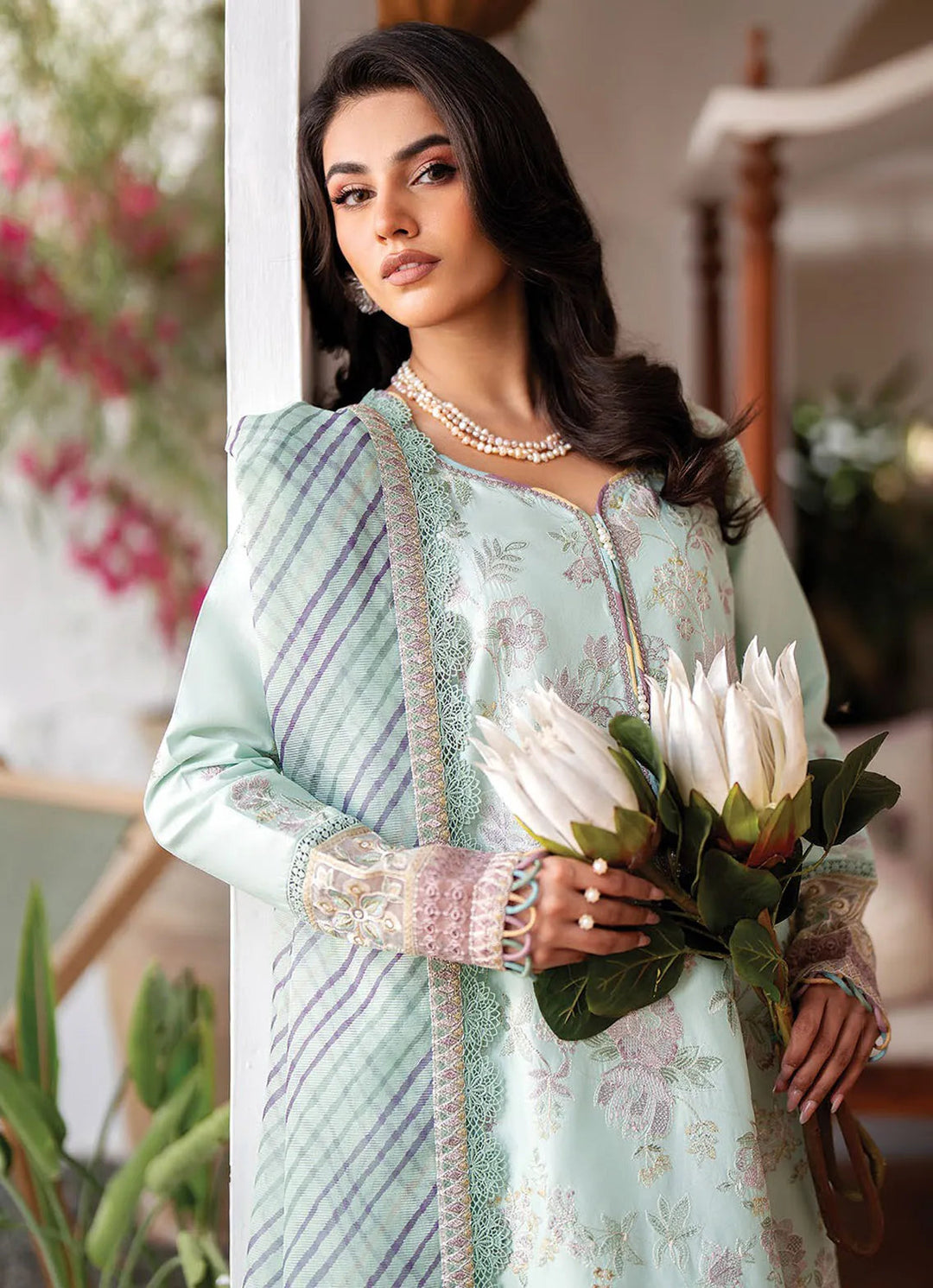 Summer Soriee By Xenia Embroidered Lawn Suit Unstitched 3 Piece ZE24SS Frona - Summer Collection