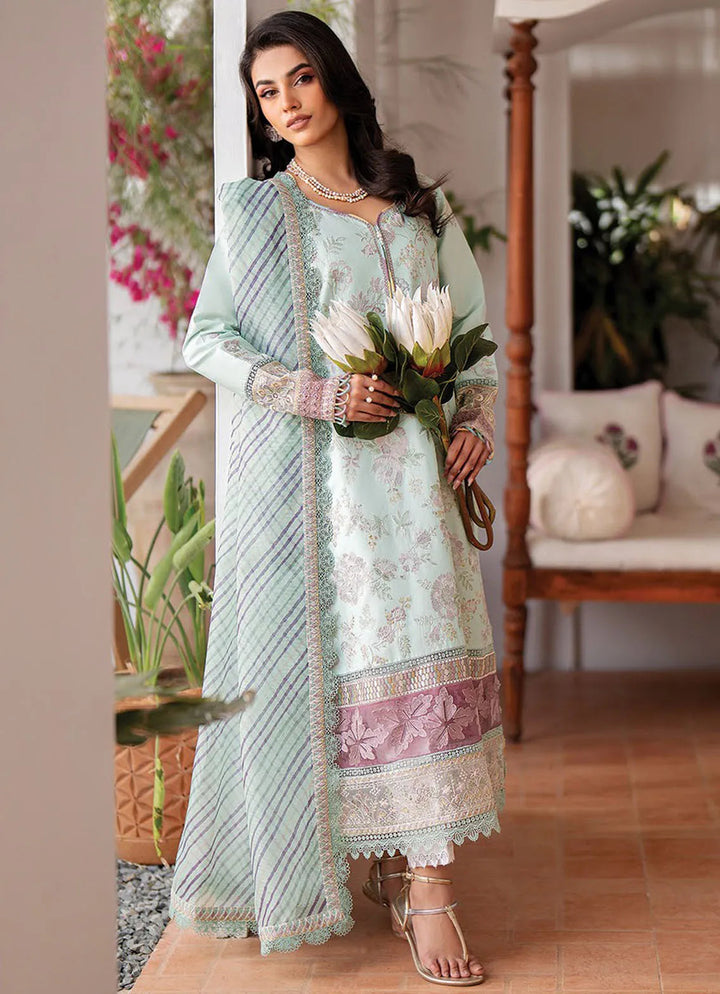 Summer Soriee By Xenia Embroidered Lawn Suit Unstitched 3 Piece ZE24SS Frona - Summer Collection