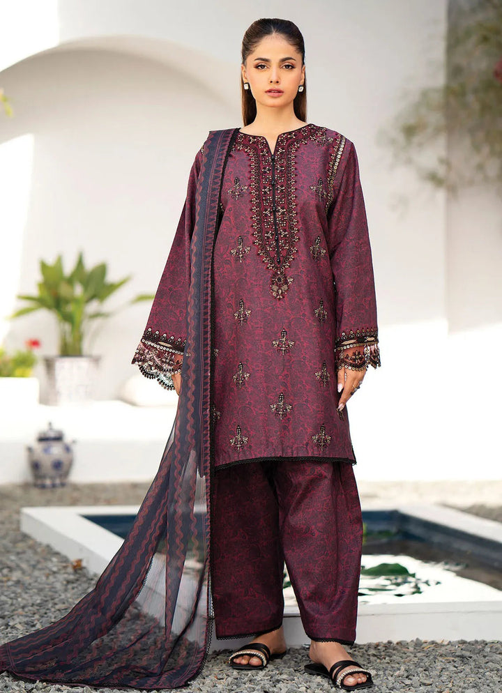 Summer Soriee By Xenia Embroidered Lawn Suit Unstitched 3 Piece ZE24SS Veqah - Summer Collection
