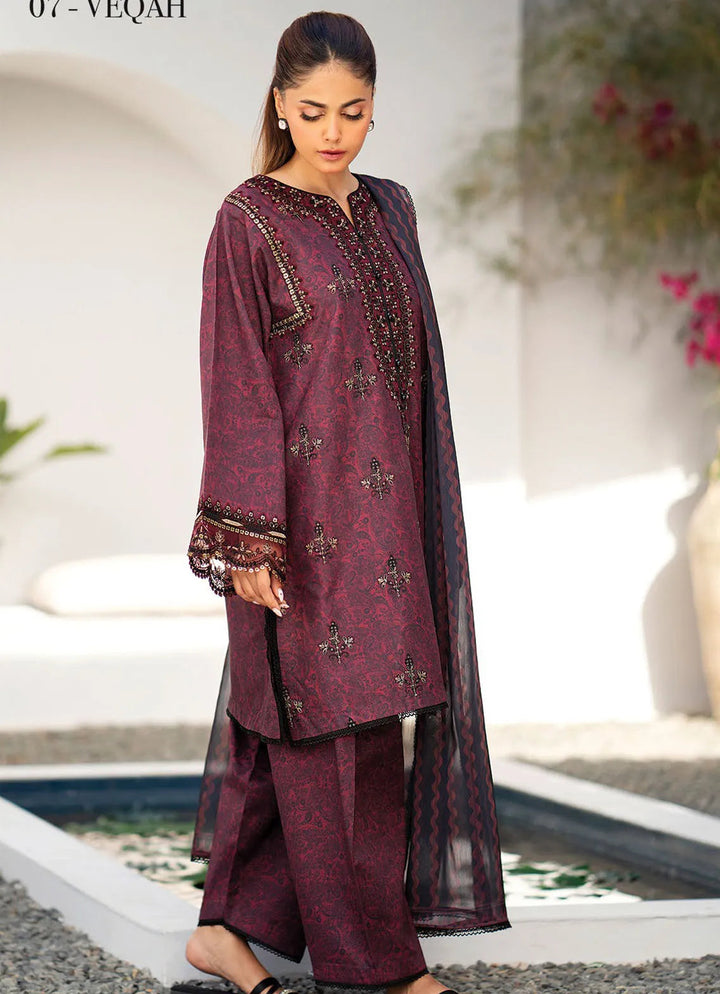 Summer Soriee By Xenia Embroidered Lawn Suit Unstitched 3 Piece ZE24SS Veqah - Summer Collection