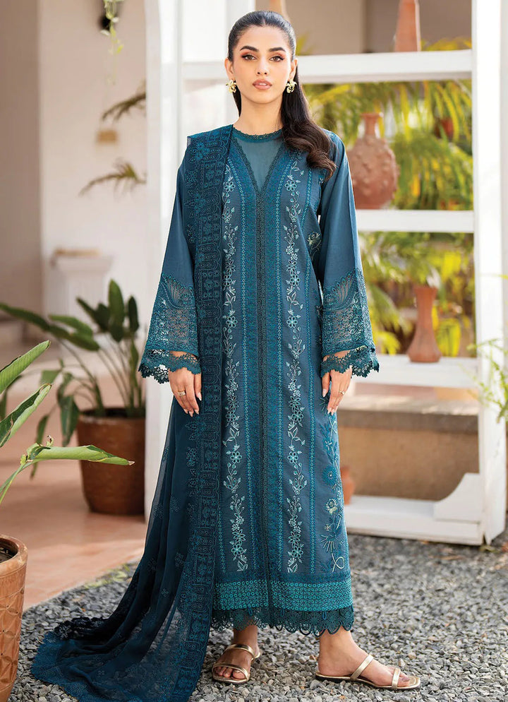 Summer Soriee By Xenia Embroidered Lawn Suit Unstitched 3 Piece ZE24SS Versti - Summer Collection