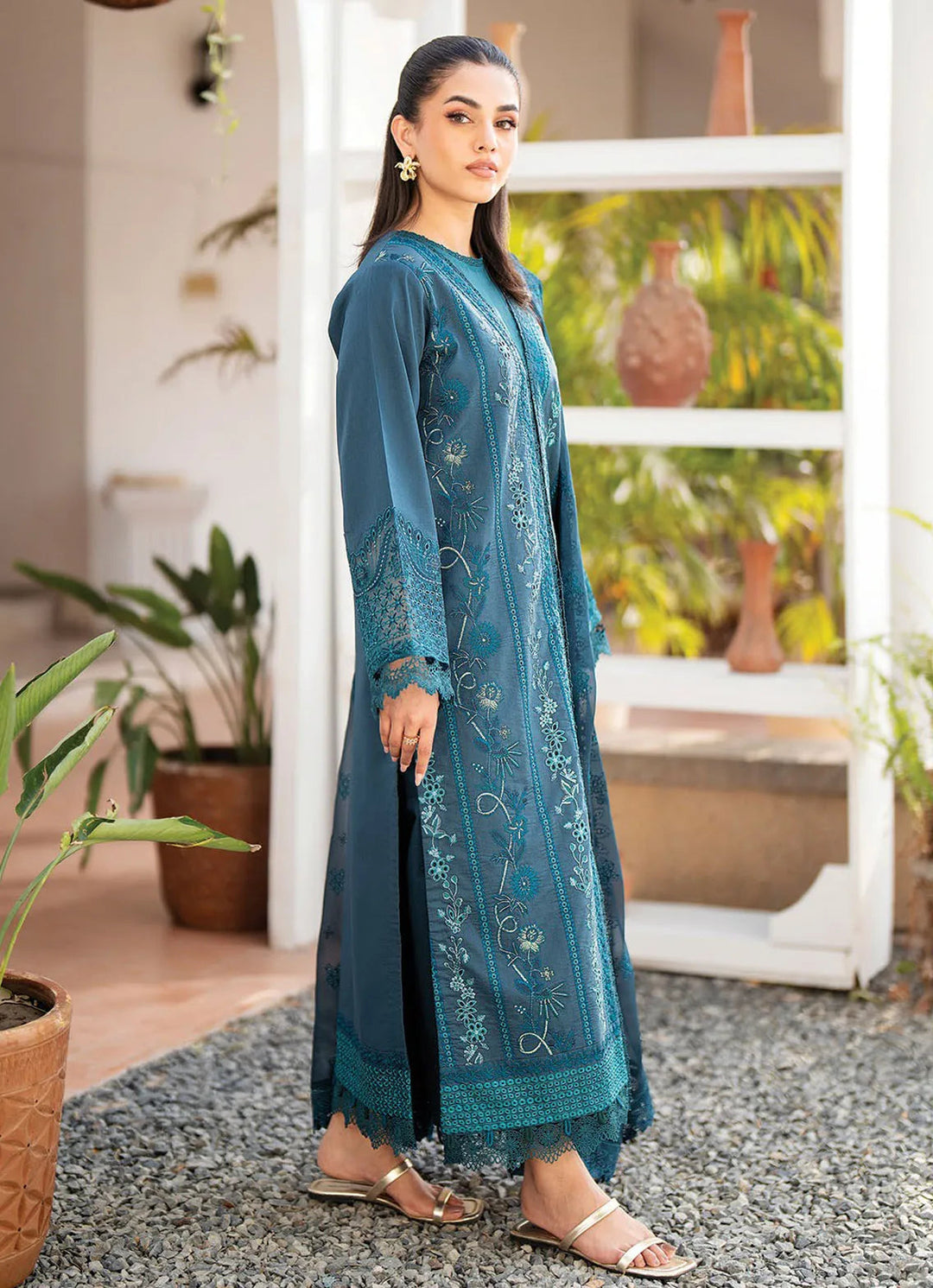 Summer Soriee By Xenia Embroidered Lawn Suit Unstitched 3 Piece ZE24SS Versti - Summer Collection