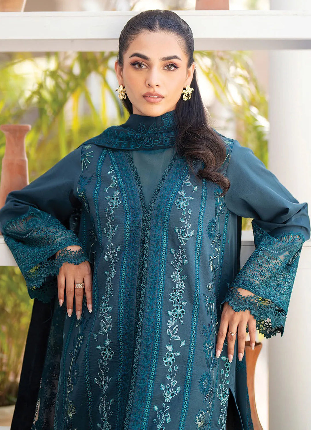 Summer Soriee By Xenia Embroidered Lawn Suit Unstitched 3 Piece ZE24SS Versti - Summer Collection