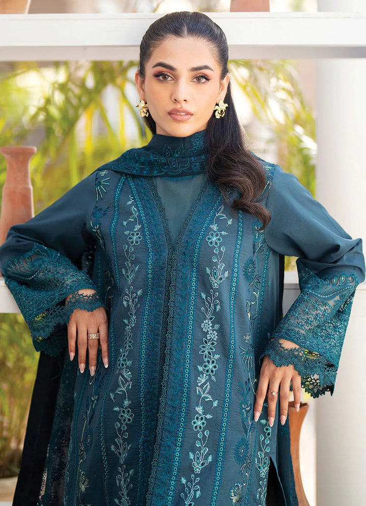 Summer Soriee By Xenia Embroidered Lawn Suit Unstitched 3 Piece ZE24SS Versti - Summer Collection