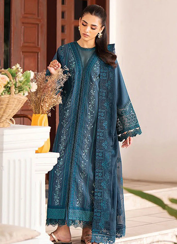 Summer Soriee By Xenia Embroidered Lawn Suit Unstitched 3 Piece ZE24SS Versti - Summer Collection