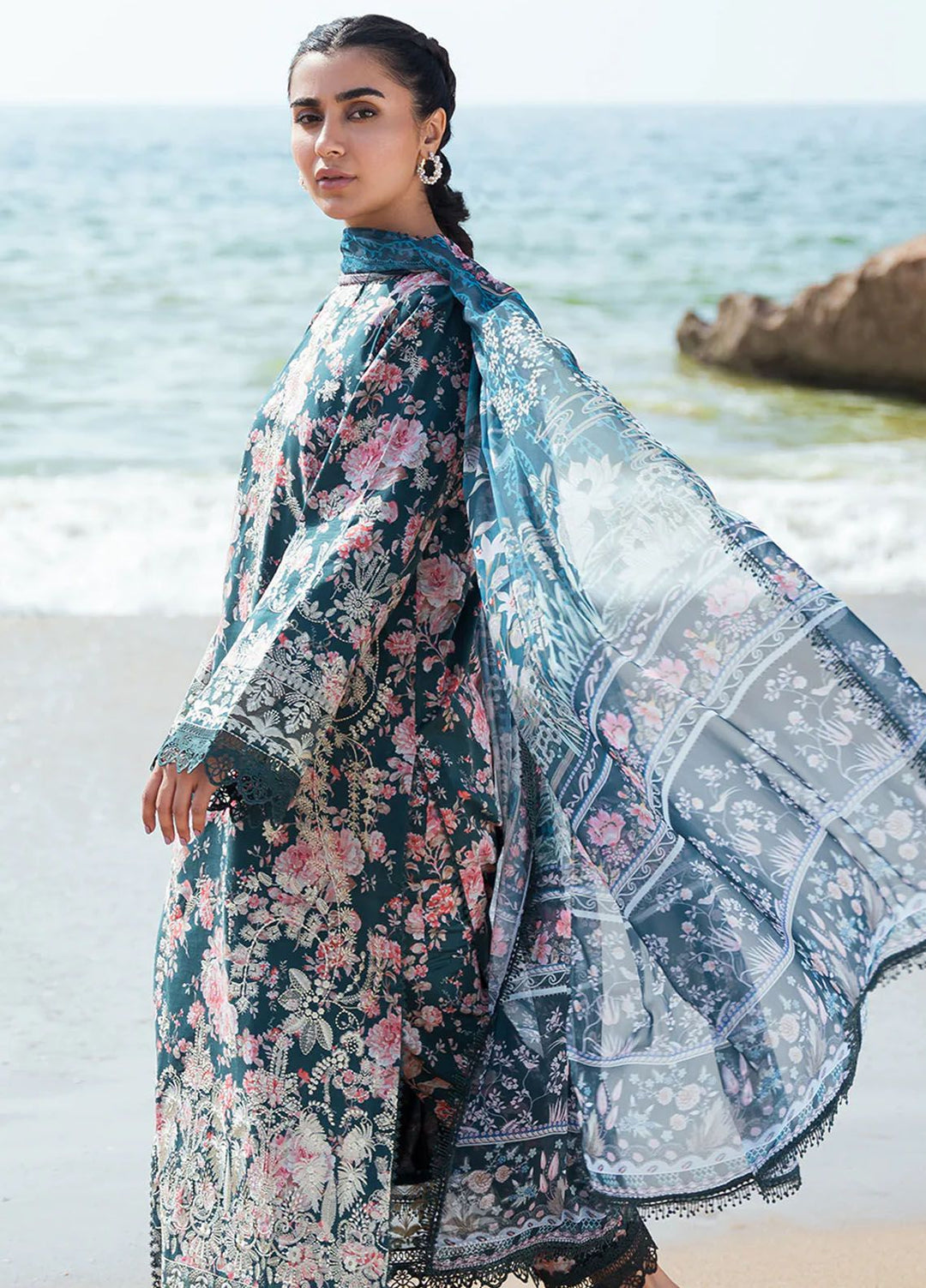 Summer Together by Afrozeh Embroidered Lawn Suit Unstitched 3 Piece AF24ST Clover - Summer Collection