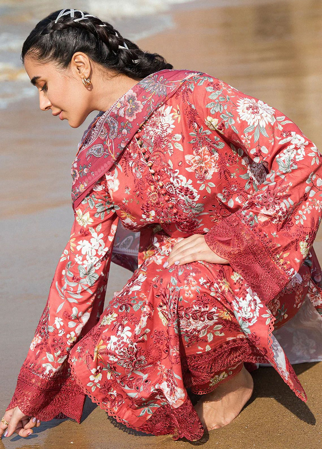 Summer Together by Afrozeh Embroidered Lawn Suit Unstitched 3 Piece AF24ST Scarley - Summer Collection