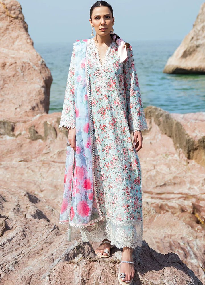 Summer Together by Afrozeh Embroidered Lawn Suit Unstitched 3 Piece AF24ST Topaz - Summer Collection