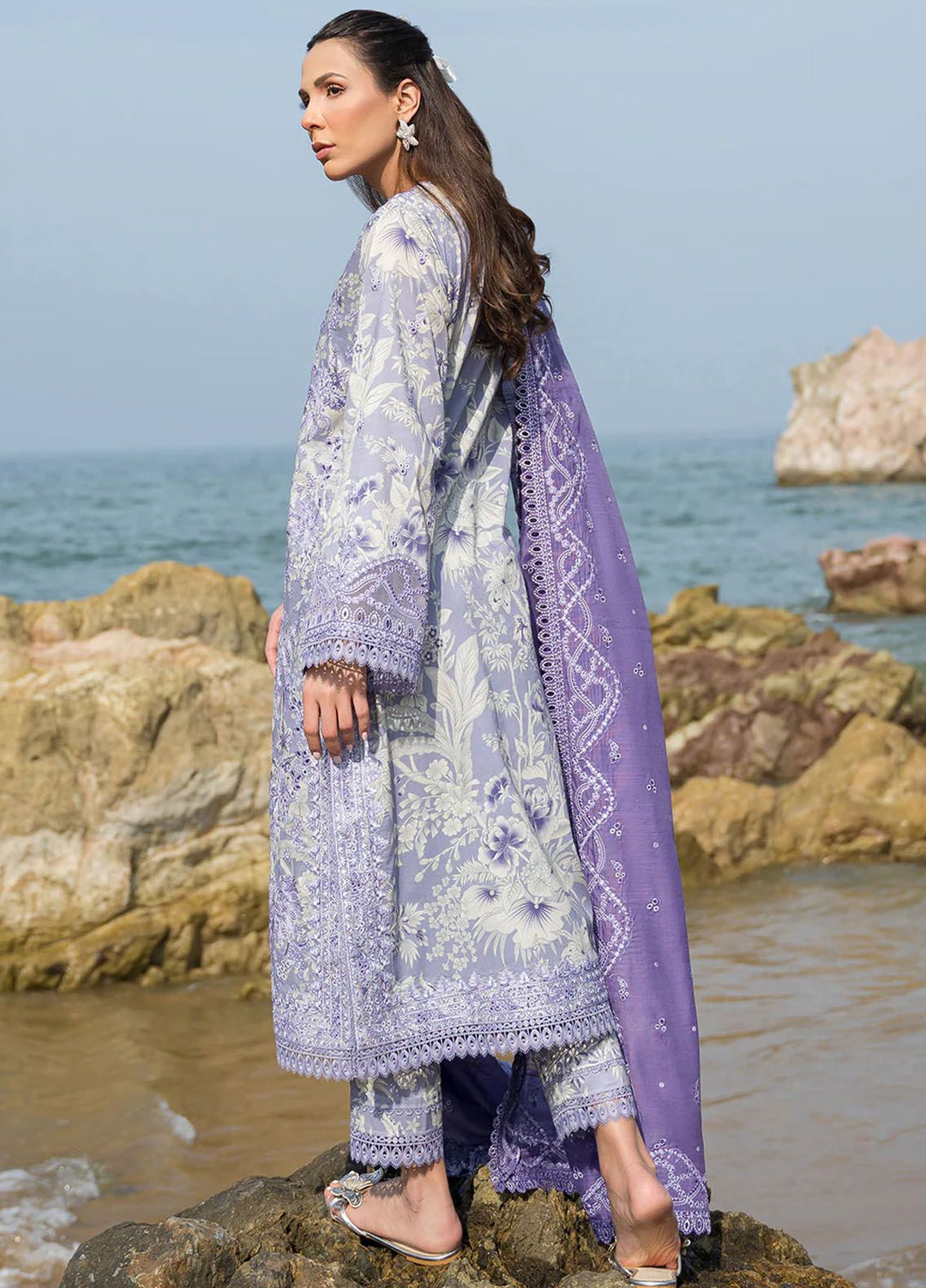 Summer Together by Afrozeh Embroidered Lawn Suit Unstitched 3 Piece AF24ST Wisteria - Summer Collection