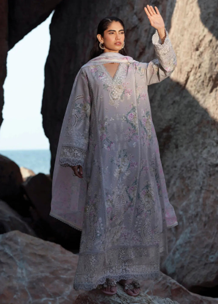 Summer Together by Afrozeh Embroidered Lawn Suits Unstitched 3 Piece AF25ST D-01 Keshi - Summer Collection