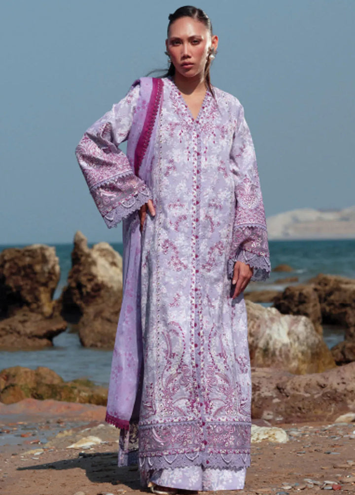 Summer Together by Afrozeh Embroidered Lawn Suits Unstitched 3 Piece AF25ST D-02 Amethyst - Summer Collection