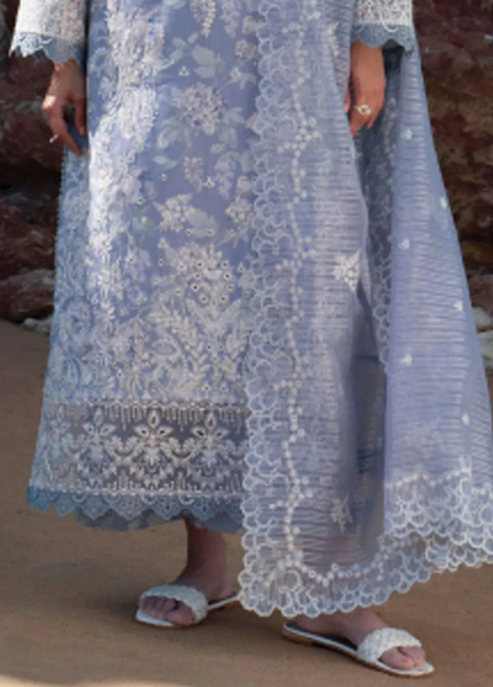 Summer Together by Afrozeh Embroidered Lawn Suits Unstitched 3 Piece AF25ST D-03 Moonlight - Summer Collection