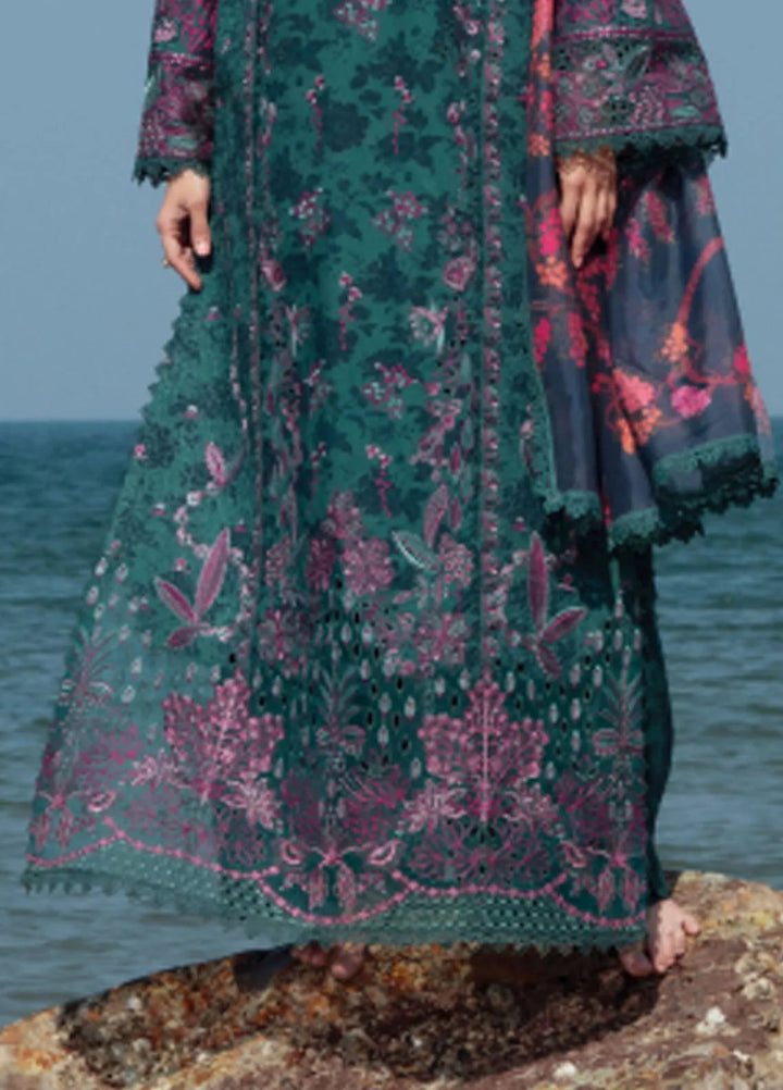 Summer Together by Afrozeh Embroidered Lawn Suits Unstitched 3 Piece AF25ST D-04 Emerald - Summer Collection