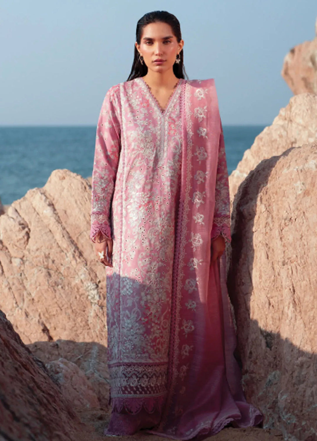 Summer Together by Afrozeh Embroidered Lawn Suits Unstitched 3 Piece AF25ST D-10 Pearls - Summer Collection