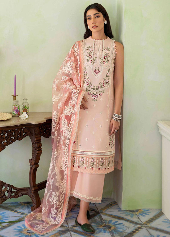 Sunehray Din By Seran Embroidered Lawn Suits Unstitched 3 Piece SRN23SD D-01 Zoe - Festive Collection