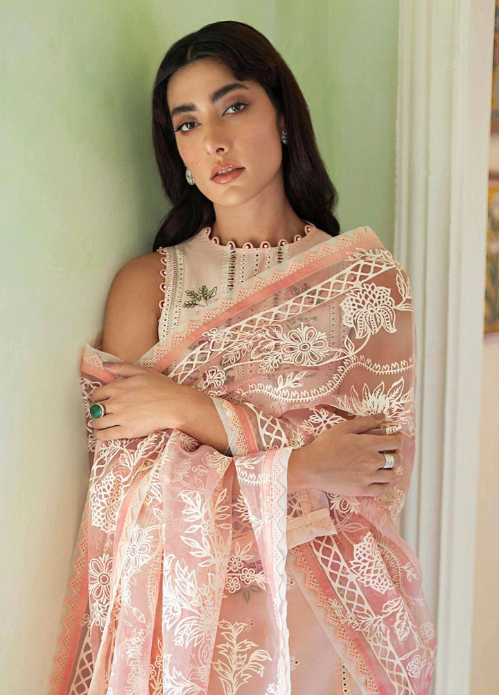 Sunehray Din By Seran Embroidered Lawn Suits Unstitched 3 Piece SRN23SD D-01 Zoe - Festive Collection