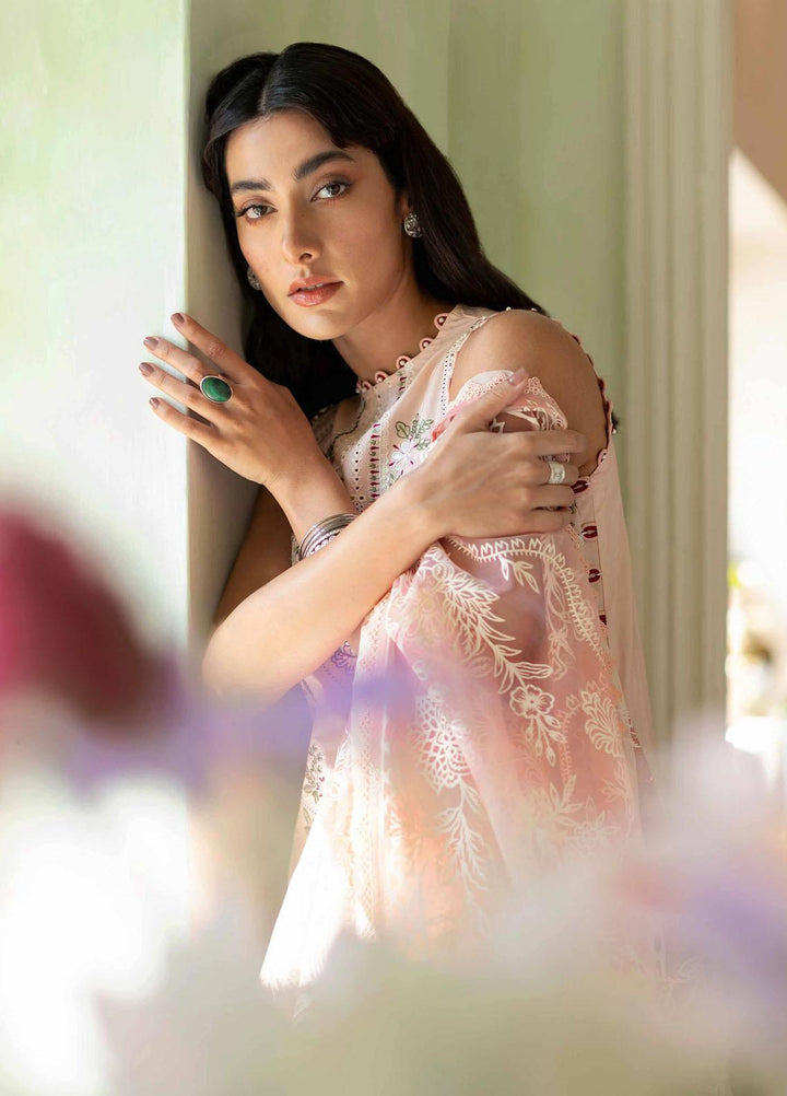 Sunehray Din By Seran Embroidered Lawn Suits Unstitched 3 Piece SRN23SD D-01 Zoe - Festive Collection