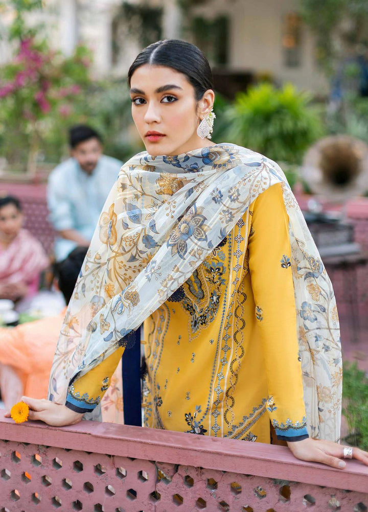 Sunehray Din By Seran Embroidered Lawn Suits Unstitched 3 Piece SRN23SD D-02 Keysariya - Festive Collection