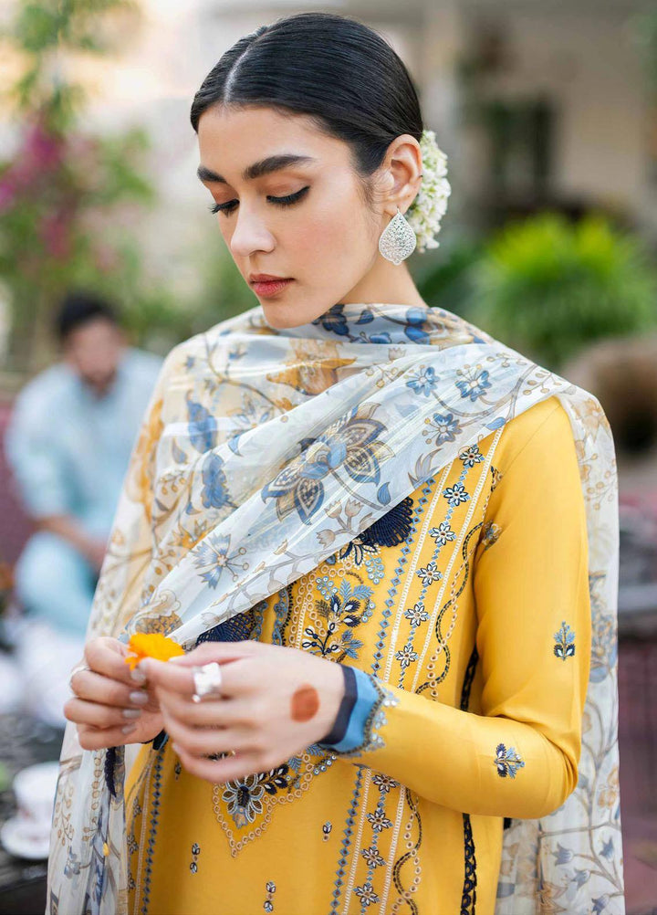 Sunehray Din By Seran Embroidered Lawn Suits Unstitched 3 Piece SRN23SD D-02 Keysariya - Festive Collection