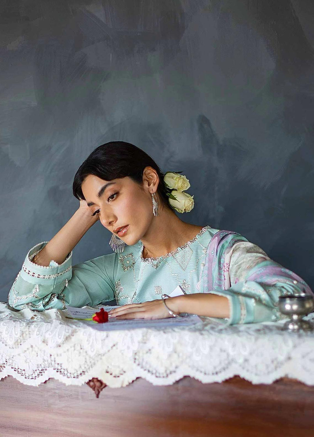 Sunehray Din By Seran Embroidered Lawn Suits Unstitched 3 Piece SRN23SD D-06 Meherbano - Festive Collection