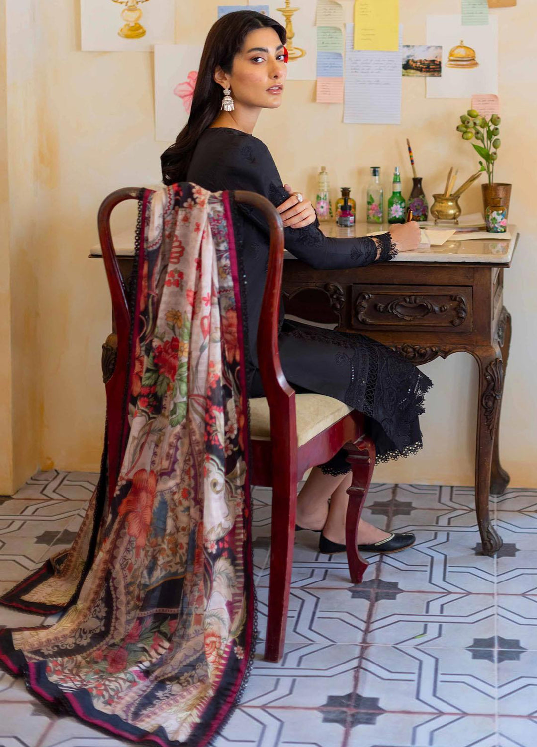 Sunehray Din By Seran Embroidered Lawn Suits Unstitched 3 Piece SRN23SD D-10 Khuwab - Festive Collection