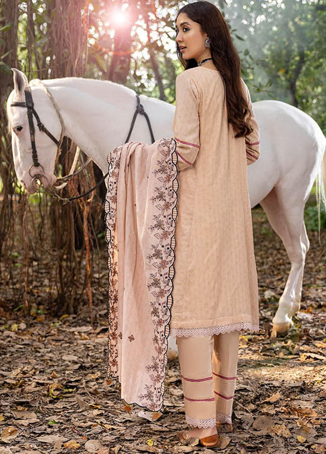 Sunshine Bloom By AL Zohaib Embroidered Jacquard Suits Unstitched 3 Piece AZ23SB D-1 - Winter Collection