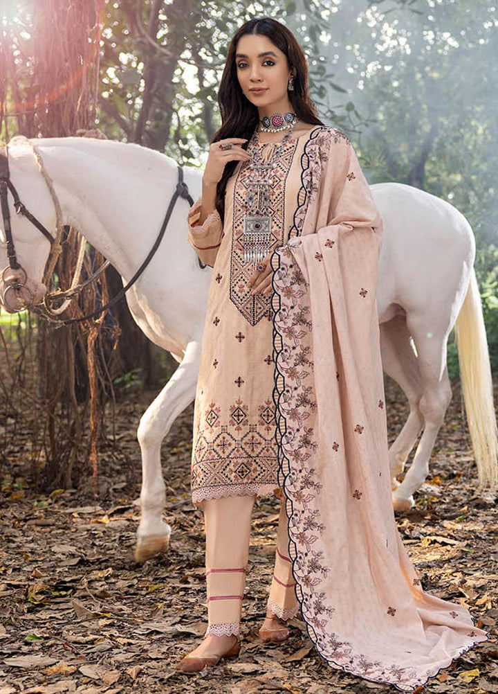 Sunshine Bloom By AL Zohaib Embroidered Jacquard Suits Unstitched 3 Piece AZ23SB D-1 - Winter Collection