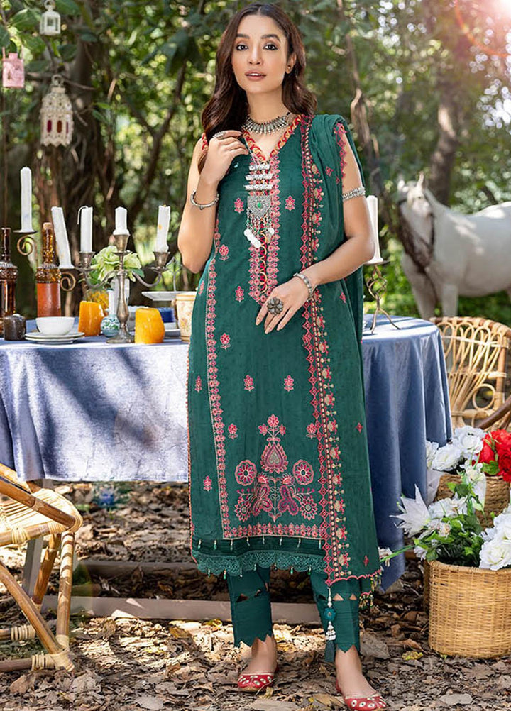 Sunshine Bloom By AL Zohaib Embroidered Jacquard Suits Unstitched 3 Piece AZ23SB D-2 - Winter Collection