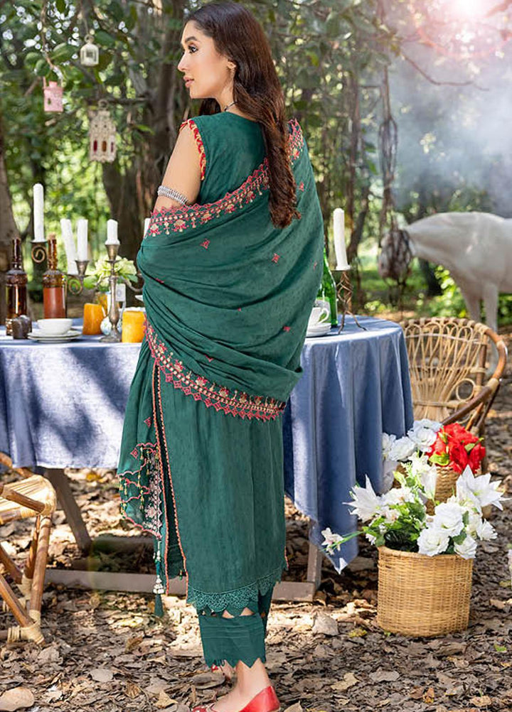 Sunshine Bloom By AL Zohaib Embroidered Jacquard Suits Unstitched 3 Piece AZ23SB D-2 - Winter Collection