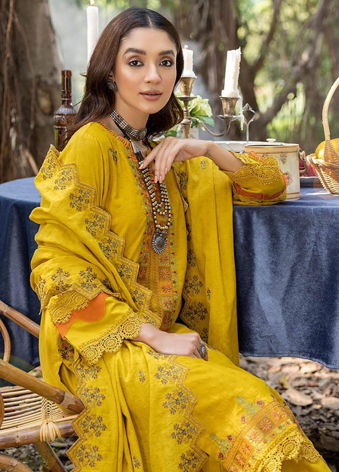 Sunshine Bloom By AL Zohaib Embroidered Jacquard Suits Unstitched 3 Piece AZ23SB D-4 - Winter Collection