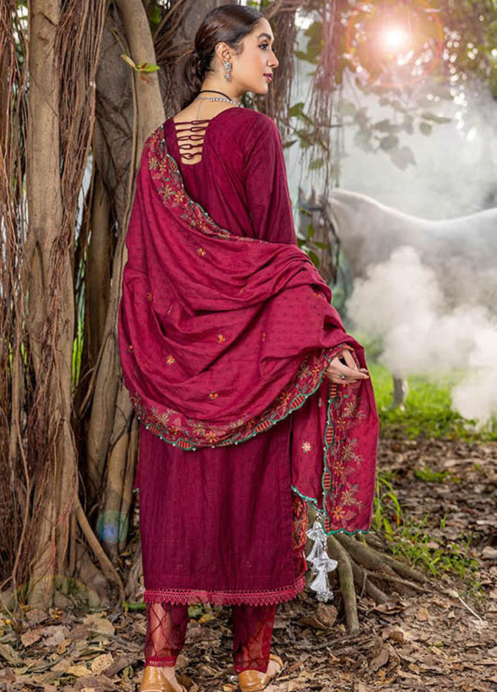 Sunshine Bloom By AL Zohaib Embroidered Jacquard Suits Unstitched 3 Piece AZ23SB D-5 - Winter Collection